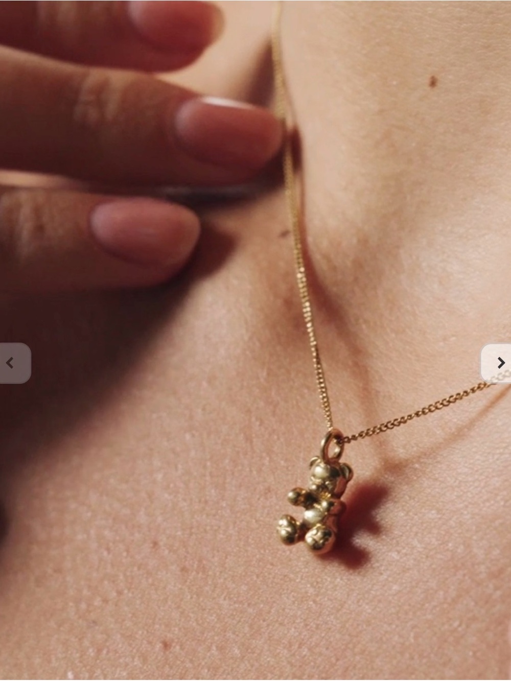 Gold Teddy Bear Pendant Necklace (Bear with me) - Hey Harper
